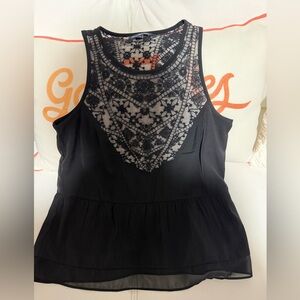 Black Lace Women's Top